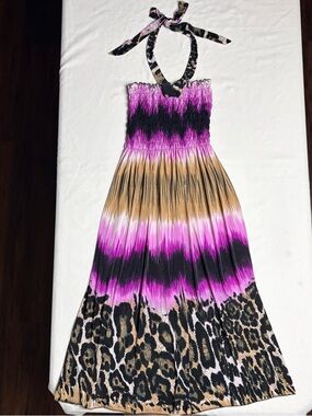 Romantic Purple Leopard Print Dress/Skirt-XS
